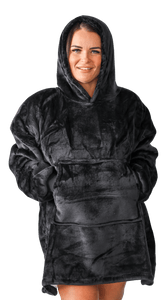 Casa Rosso Flannel+Sherpa Hoodie Black - 036229