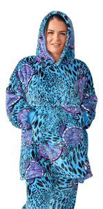 Casa Rosso Panda Aqua Turtle Hoodie - 036254