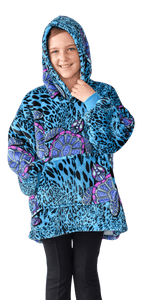 Casa Rosso Panda Aqua Turtle Kid Hoodie - 036264