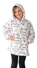 Load image into Gallery viewer, Casa Rosso Panda Kitty Whiskers Kid Hoodie - 036267

