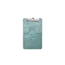 Load image into Gallery viewer, Bath Mat 2PC Wording Sage 50X80CM - 036345
