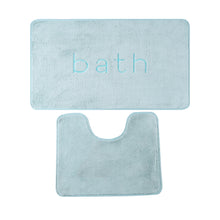 Load image into Gallery viewer, Bath Mat 2PC Wording Sage 50X80CM - 036345
