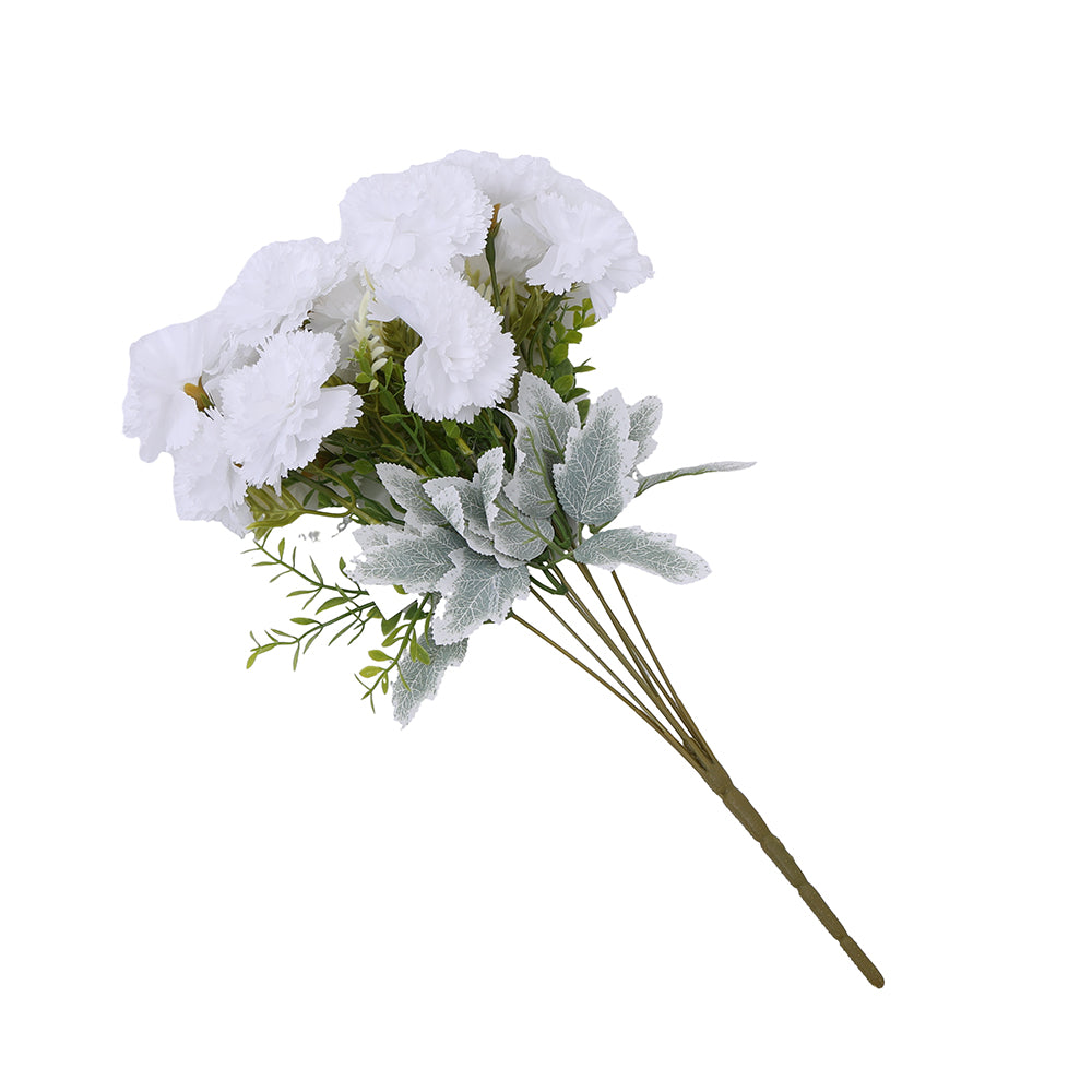 Carnation Bunch 11 Head White 44CM - 055132