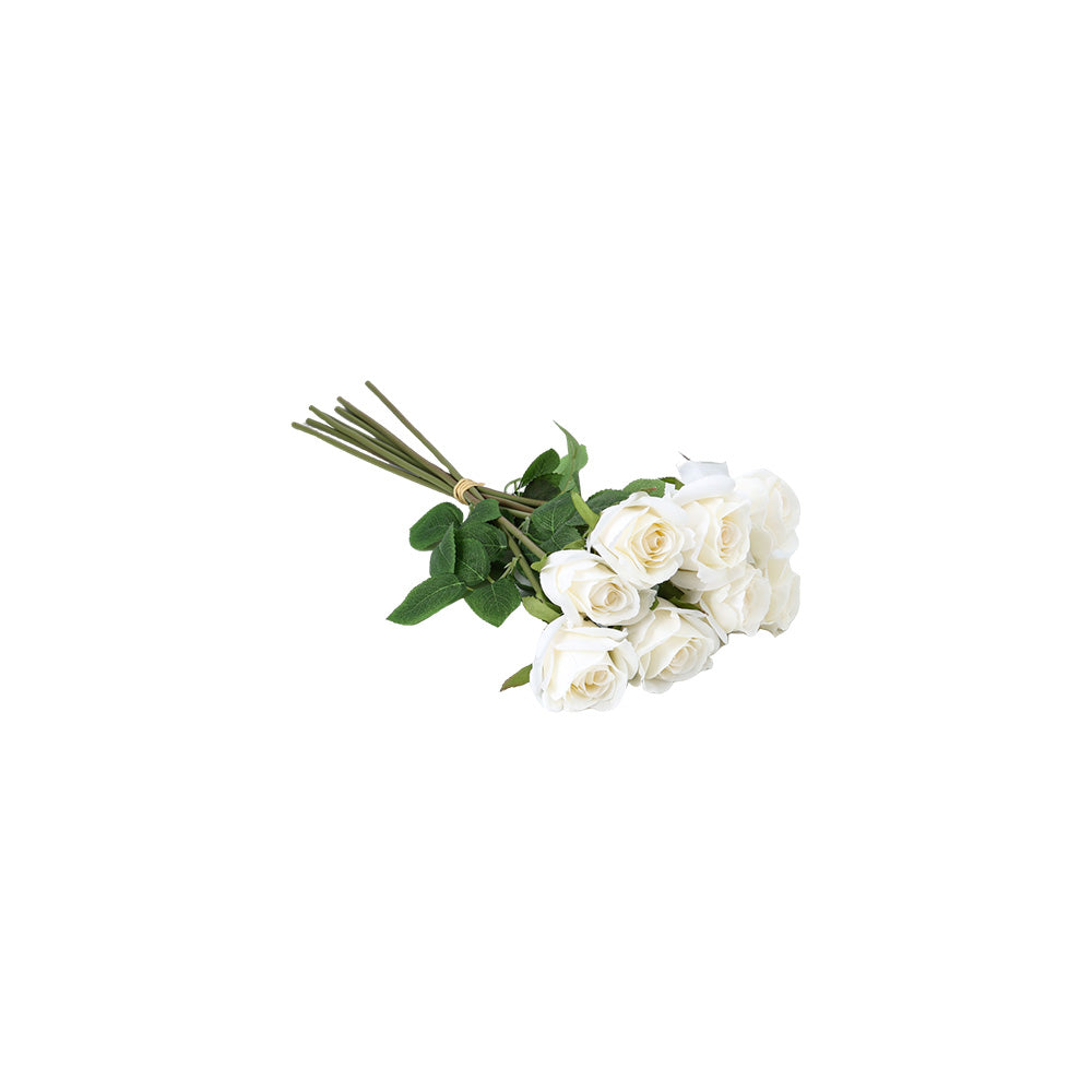Rose Bunch Long Stem Off White 50CM - 056854