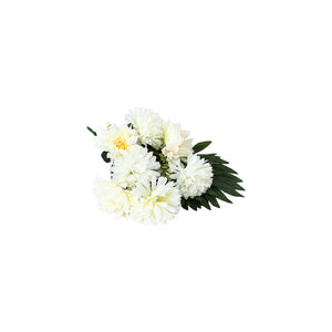 Bunch Chrysanthemum & Tropical Palm Cream 40CM - 056901