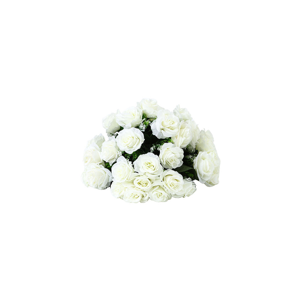 Table Rose Centre Piece White Half Ball 50CM - 056902