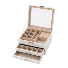 Load image into Gallery viewer, Jewelry Box Open Lid 2 Drawers White 23X20X13.5CM - 238111
