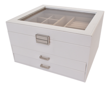 Load image into Gallery viewer, Jewelry Box Open Lid 2 Drawers White 23X20X13.5CM - 238111
