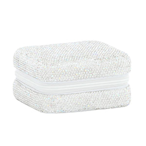 Jewel Box Diamonte with Zip Silver - 238130