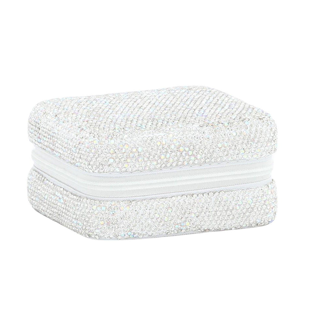 Jewel Box Diamonte with Zip Silver - 238130