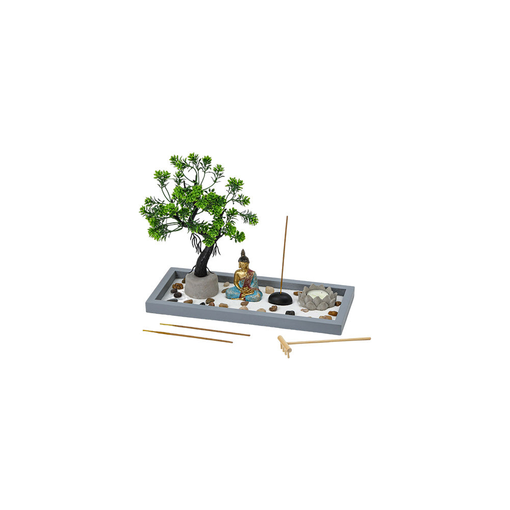 Zen Garden with Tree & Rulai Colour 32CM - 247256