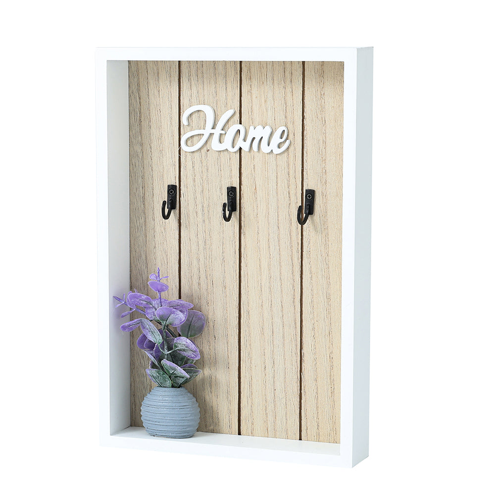 Home Rectangle Key Hanger with Potted Flower 32CM - 249109