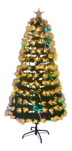 Xmas Fibre Burst Tree with Star&Bow 150CM - 291658