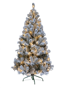 Xmas Flocked Snowy V.Tree 6FT - 291659