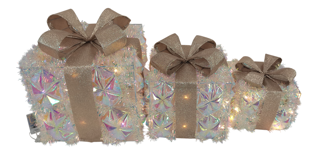 Gift Box Hologram Gold Ribbon S3 - 293067