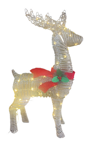 Deer Champagne Gold with Red Ribbon 79CM - 293534