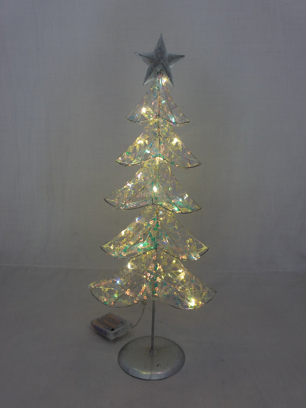 Tree Iridescent with Silver Star 50CM - 293538