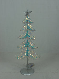 Tree Iridescent with Silver Star 50CM - 293538
