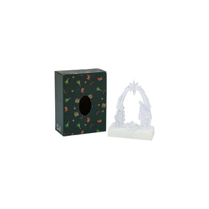 Xmas Clear Nativity 4 Assorted 9X13X16CM - 293559