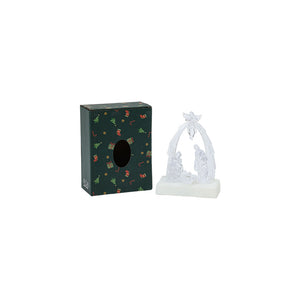 Xmas Clear Nativity 4 Assorted 9X13X16CM - 293559