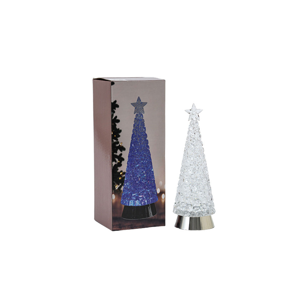 Xmas Clear Tree Glitter with Star Top 31.5CM - 293561