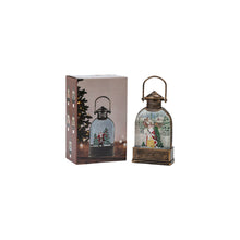 Load image into Gallery viewer, Xmas Lantern Dome Bronze Santa/Snowman 2 Assorted 11X6X22CM - 293563
