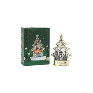 Xmas Tree Silver Chrome Clear Front 4 Assorted 8X14X30CM - 293564