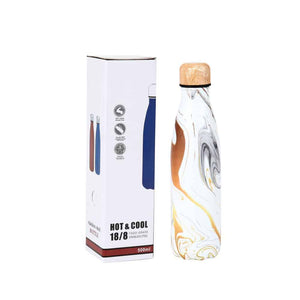SS Drink Bottle Marble Design 3 Assorted 500ML - 402034