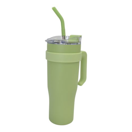 Gianto Stainless Steel Drink Bottle With Straw Green - 402127