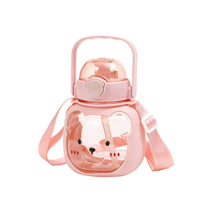 Drink Bottle Bear Pop Lid 1000ML 4 Assorted - 402214