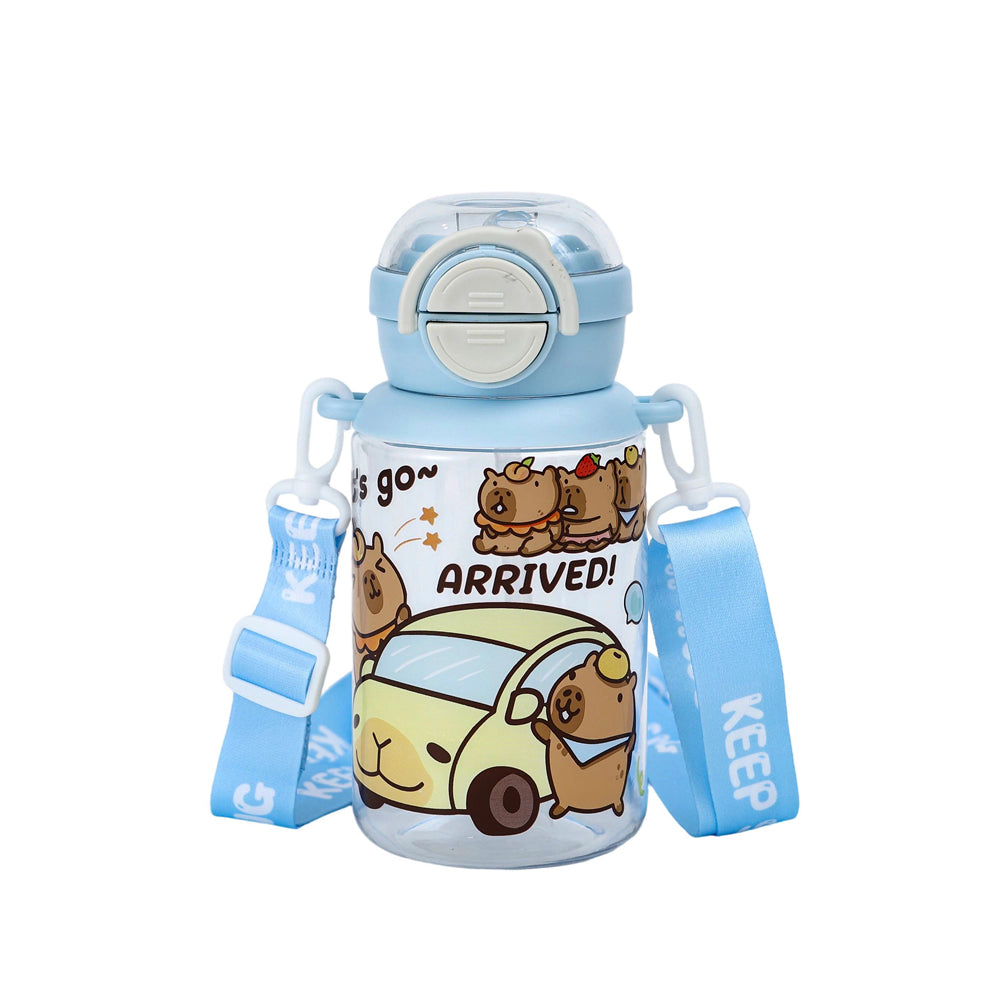 Drink Bottle Capybara Pop Lid 600ML 4 Assorted - 402215