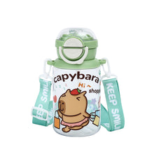 Load image into Gallery viewer, Drink Bottle Capybara Pop Lid 600ML 4 Assorted - 402215
