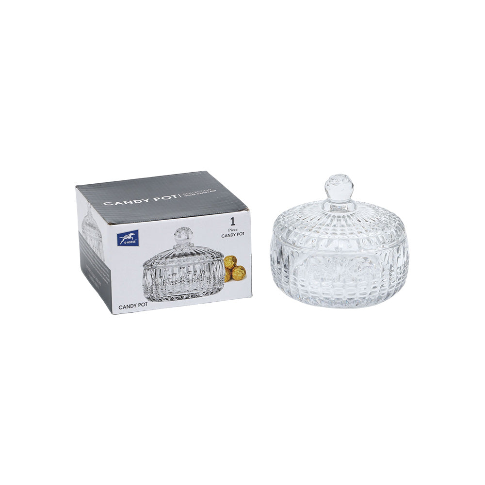 Glass Fancy Bowl with Lid 12.5X14CM - 412406