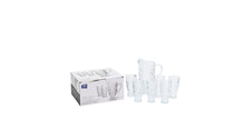 Load image into Gallery viewer, Glass Jug &amp; 6PC Set Chunky Diamond Clear - 412016/412810
