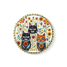 Load image into Gallery viewer, Coaster Cat with Gold 12 Assorted 10.8X10.8CM - 618111
