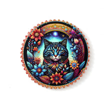 Load image into Gallery viewer, Coaster Cat with Gold 12 Assorted 10.8X10.8CM - 618111
