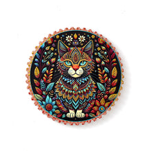 Load image into Gallery viewer, Coaster Cat with Gold 12 Assorted 10.8X10.8CM - 618111
