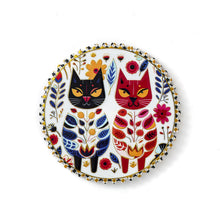 Load image into Gallery viewer, Coaster Cat with Gold 12 Assorted 10.8X10.8CM - 618111
