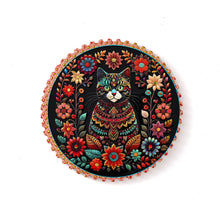 Load image into Gallery viewer, Coaster Cat with Gold 12 Assorted 10.8X10.8CM - 618111
