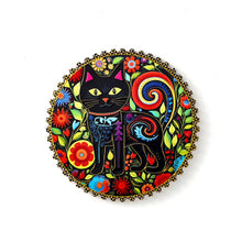 Load image into Gallery viewer, Coaster Cat with Gold 12 Assorted 10.8X10.8CM - 618111
