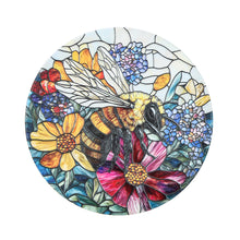 Load image into Gallery viewer, Coaster Stained Glass Bee 4 Assorted - 618245
