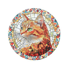 Load image into Gallery viewer, Coaster Stained Glass Cat 6 Assorted - 618246
