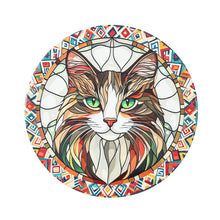 Load image into Gallery viewer, Coaster Stained Glass Cat 6 Assorted - 618246
