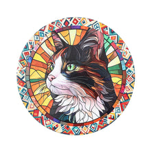 Load image into Gallery viewer, Coaster Stained Glass Cat 6 Assorted - 618246
