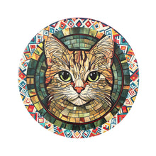 Load image into Gallery viewer, Coaster Stained Glass Cat 6 Assorted - 618246
