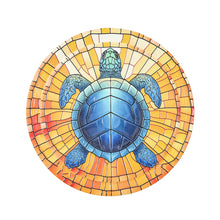 Load image into Gallery viewer, Coaster Turtle Round 6 Assorted 10.8CM - 618252
