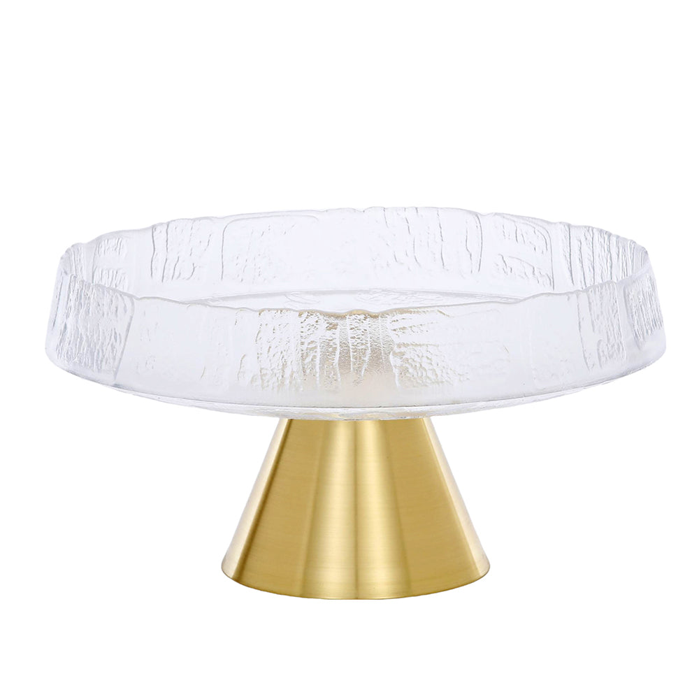 Serving Tray with Gold Glass Stem 16.8X31CM - 619841