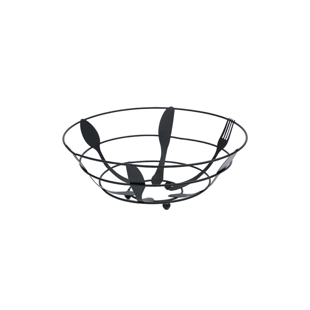 Wire Bowl Cutlery Black 28X10CM - 625019