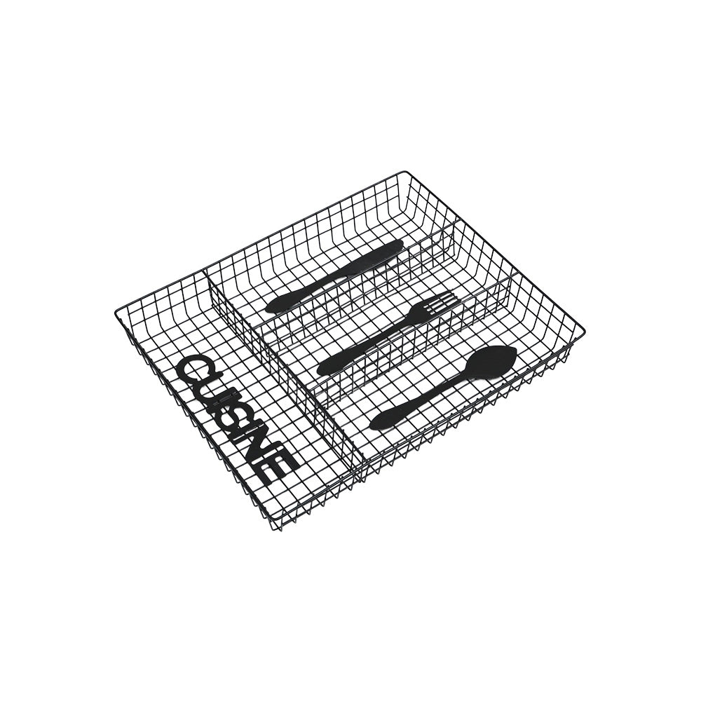 Wire Drawer Insert Cutlery Black 32.5X26X4.5CM - 625021