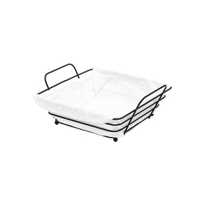 Bread Basket Square Black with White Insert - 625022